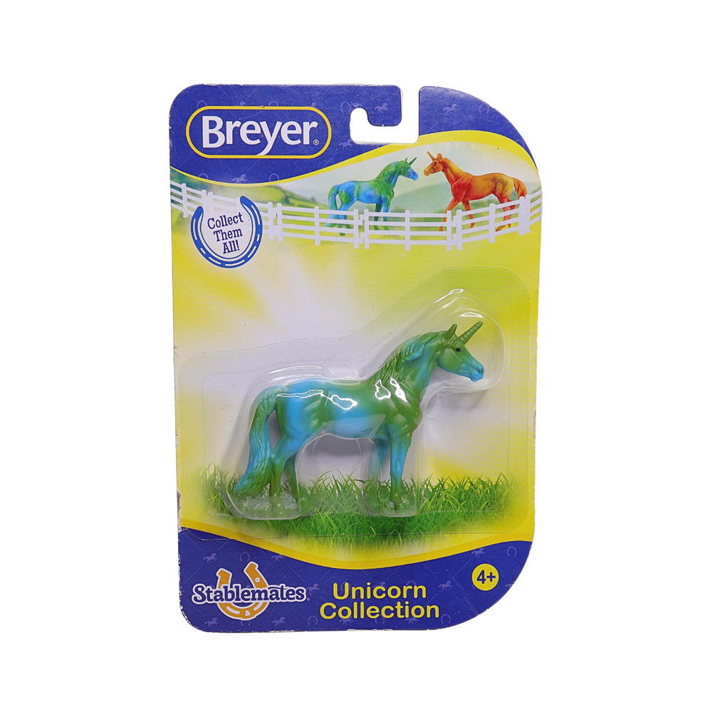 Breyer Stablemates Unicorn Collection Fern 2022 #6946 3" Green Blue Swirl